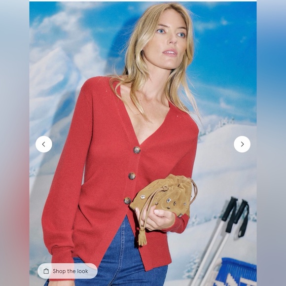 Veronica Beard Lamotte Cashmere Cardigan Size Large - Picture 5 of 10